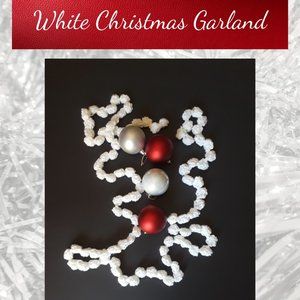 White Garland, Christmas Garland, Garland, Handmade Gifts, Christmas Decor